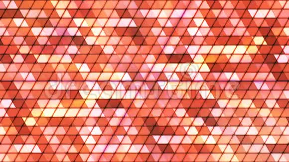 广播闪烁立方高科技三角形橙色抽象循环4K视频的预览图