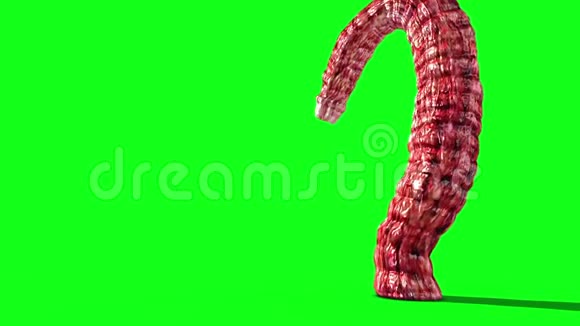 怪物异形虫3攻击背绿幕3D渲染动画视频的预览图
