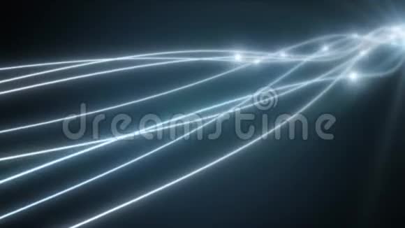 光纤有线网络信号传输概念4K无缝环运动背景动画视频的预览图