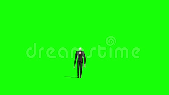 斯莱曼沃尔正面绿色屏幕三维渲染动画恐怖视频的预览图