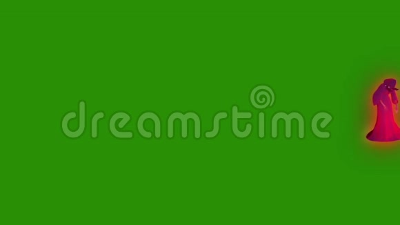 幽灵实体女巫苍蝇绿色屏幕3D渲染动画视频的预览图