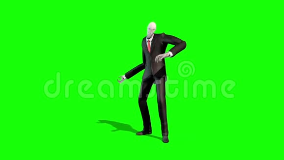 滑头模具绿色屏幕三维渲染动画恐怖视频的预览图