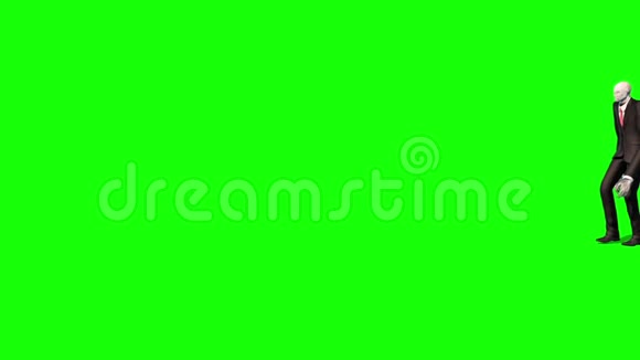 斯莱曼沃尔克斯侧绿色屏幕三维渲染动画恐怖视频的预览图
