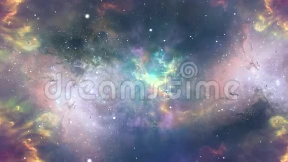 飞越猎户座空间星云和星夜天空视频的预览图