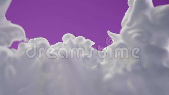紫色背景上的白色泡沫视频的预览图