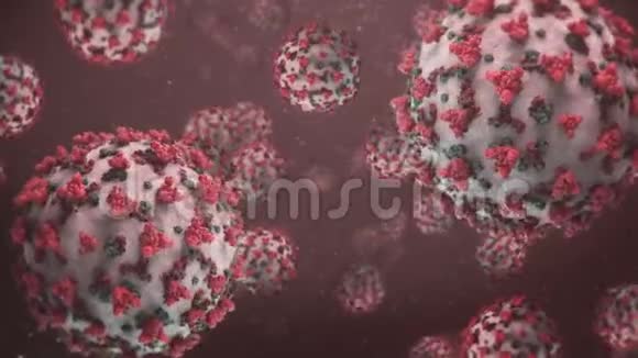 2019n型COVID19冠状病毒电晕病毒细胞H1N1流感2020视频的预览图