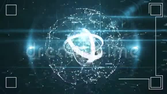 网络和旋转地球的动画视频的预览图