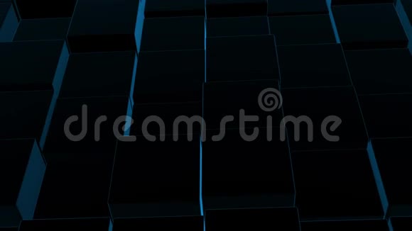极简主义迷宫形成的立方体上下移动闪闪发光视频的预览图