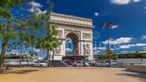 凯旋门凯旋门是巴黎最著名的纪念碑之一视频的预览图