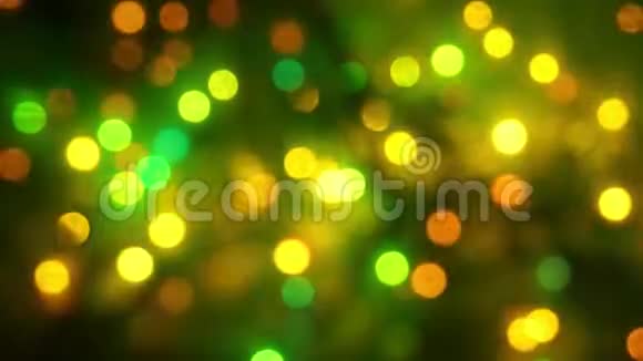 3圣诞树的亮灯绿黄的灯视频的预览图