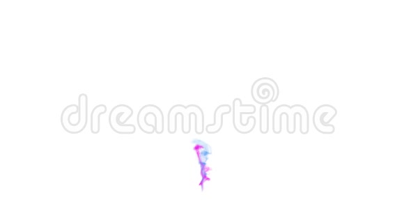 白色背景上的蓝色和粉红色烟雾视频的预览图