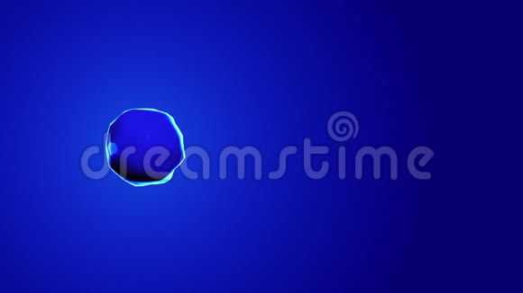 蓝色背景上的蓝色球变形视频的预览图