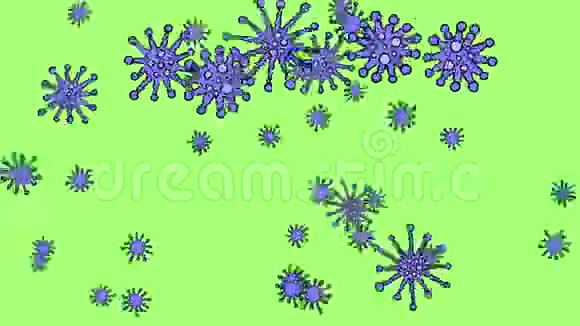 冠状病毒的手绘动画流感病毒危险大流行的概念视频包括卢马马特4k视频的预览图