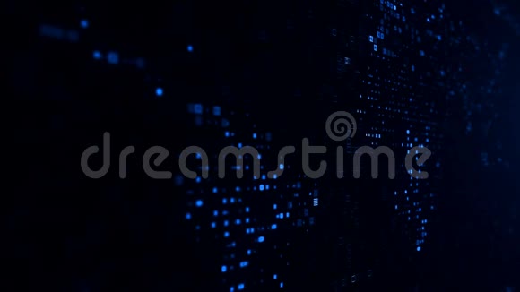 黑蓝十六进制数字编码未来信息技术计算机产生的无缝环路视频的预览图