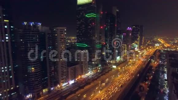 夜城的航班阿联酋迪拜视频的预览图