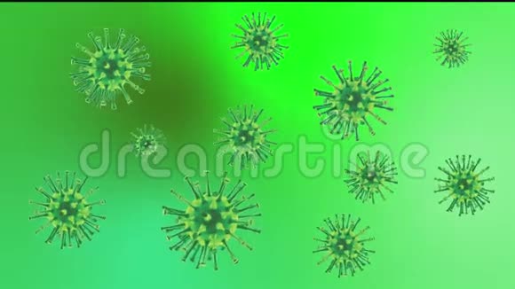 细菌病毒显微镜下动画微生物细菌视频的预览图