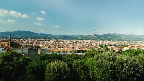 意大利佛罗伦萨的城市景观世界各地游客的热门目的地视频的预览图