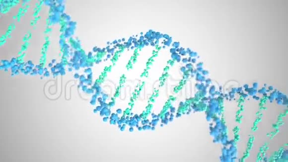 DNA分子螺旋循环三维动画视频的预览图