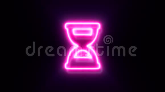 粉色霓虹灯牌闪烁出现在中央视频的预览图