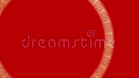 中国新年2020金箔动画上红色背景与复制空间的文本视频的预览图