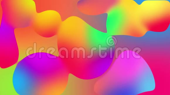 抽象的彩色背景和液体彩色气泡扭曲渐变运动波浪背景4公里视频的预览图