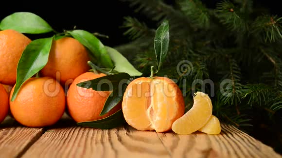 美丽的水果橘子视频的预览图