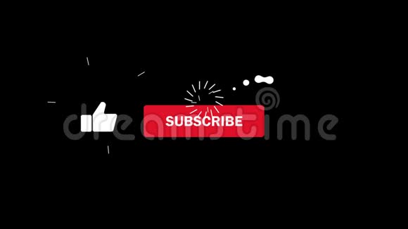 编辑页订阅和喜欢的动画和通知按钮的YouTube阿尔法频道视频的预览图