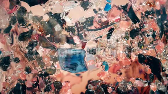 玻璃艺术彩色玻璃卵石视频的预览图