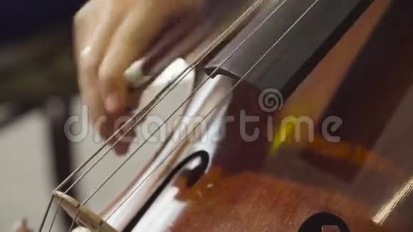 女人手演奏中提琴视频的预览图