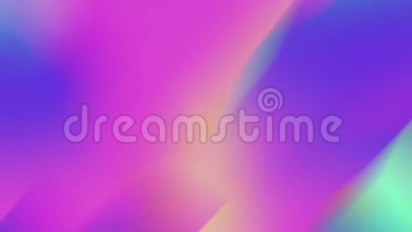 用鲜艳的紫罗兰色蓝色黄色和绿色抽象出五颜六色的波浪背景视频的预览图