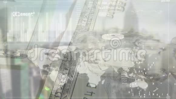 美元钞票堆积如山视频的预览图