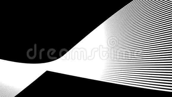 数字白波在黑色背景抽象标题模糊动画的粒子无缝视频的预览图