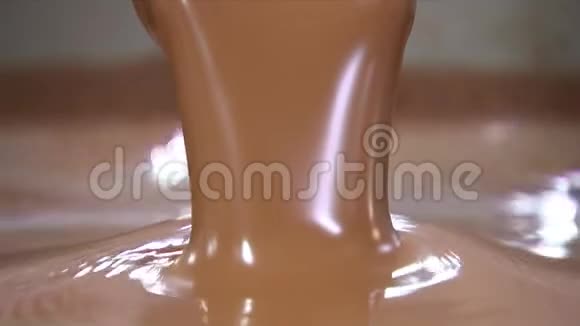 在巧克力工厂倒巧克力视频的预览图