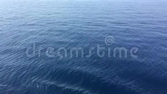 地中海的水质地亚得里亚海清澈的海水在灿烂的朝阳中闪耀小小的海浪翻滚视频的预览图