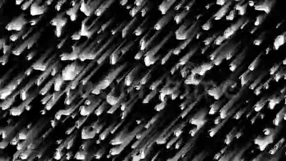 许多抽象彗星以高速下降三维渲染虚拟小行星雨计算机生成的背景视频的预览图