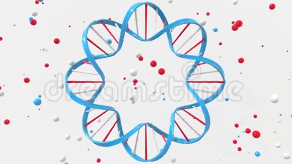 环状DNA双螺旋可循环运动背景视频的预览图