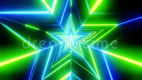 绿色和蓝色的星星摘要视频的预览图