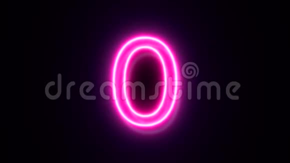 粉红色霓虹灯0闪烁出现在中心视频的预览图