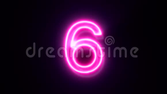 粉红色霓虹灯6眨眼出现在中心视频的预览图