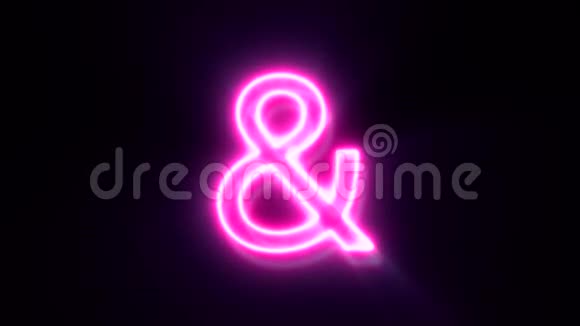 粉红色的霓虹灯和符号闪烁出现在中间视频的预览图
