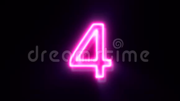 粉红色霓虹灯4眨眼出现在中间视频的预览图