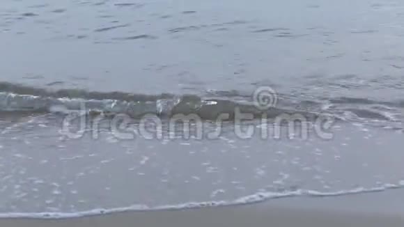 沙滩上的海浪美丽的海滩视频的预览图