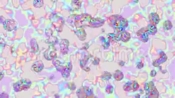 抽象彩色BLOB背景抽象彩色背景与液体颜色气泡运动液体背景4K视频的预览图