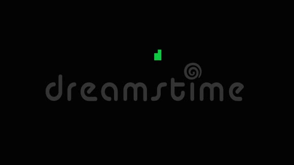 绿色屏幕背景上的黑色像素斑点视频的预览图