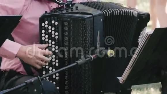 一个人演奏手风琴视频的预览图
