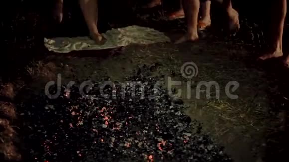 森林里燃烧的火视频的预览图