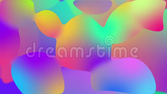 抽象的彩色背景和液体彩色气泡扭曲渐变运动波浪背景4公里视频的预览图