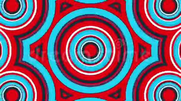 形成催眠装饰的彩色圆形万花筒3D渲染计算机生成技术背景视频的预览图