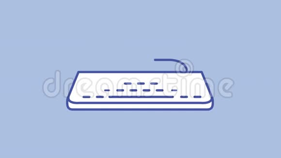 阿尔法频道的键盘线图标视频的预览图