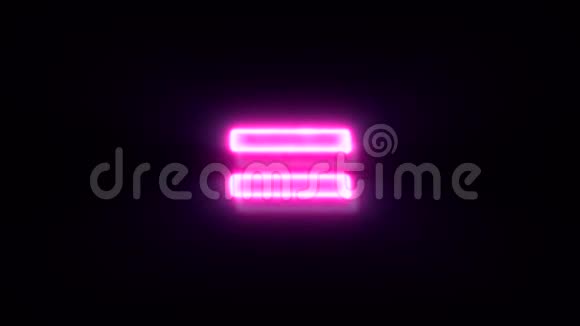 粉红色霓虹灯相当于符号闪烁出现在中间视频的预览图
